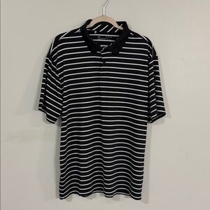 Under Armour Black and White Striped Men's Polo Shirt
